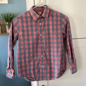 Boys size 10, checkered, button-down, shirt, Crewcuts